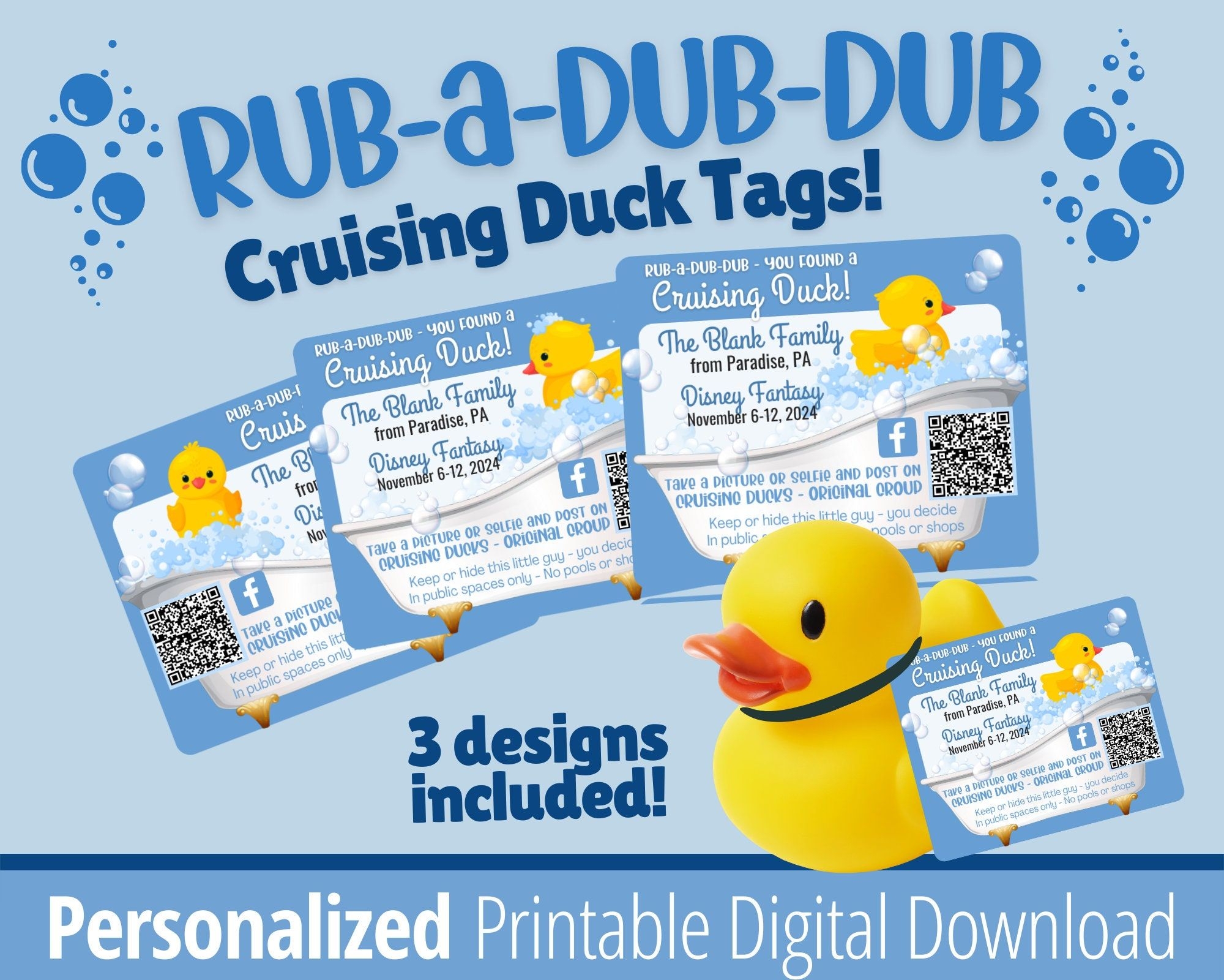 Cruising Ducks Tag Digital Download Tags For Ducks Carnival Etsy