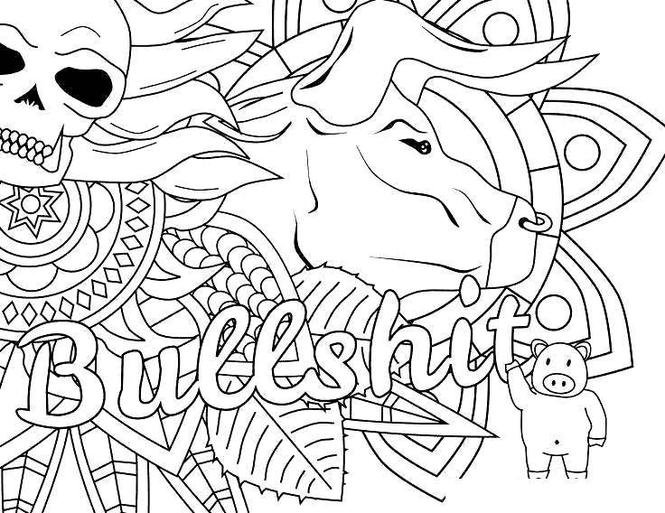 Cuss Word Coloring Pages Black And White Free Printable Coloring Pages