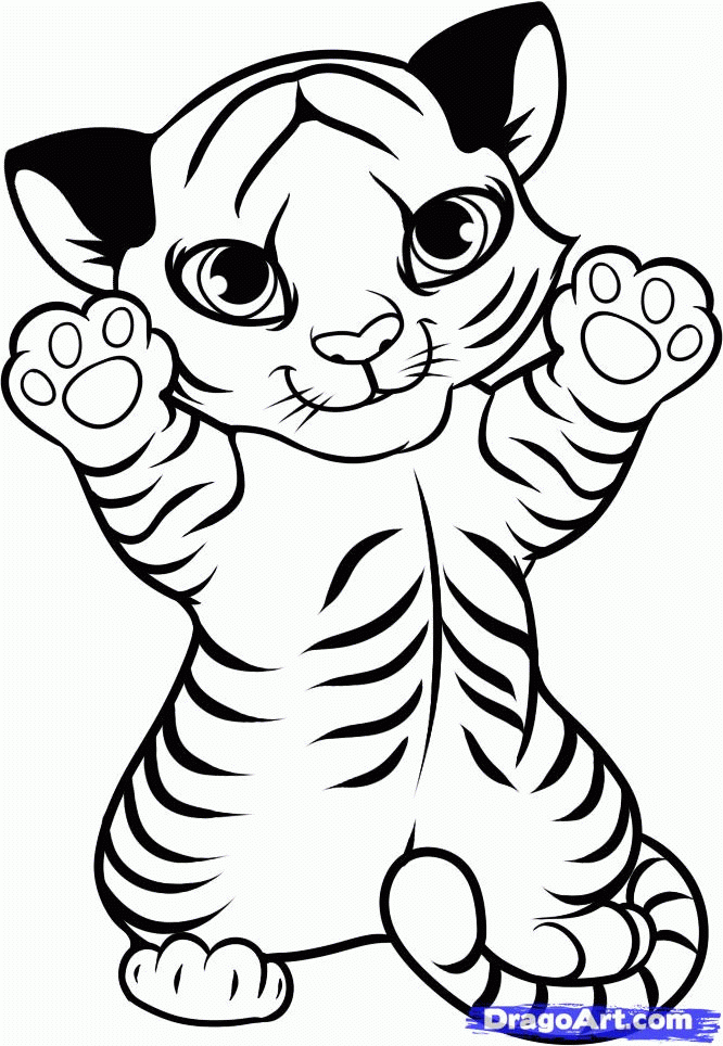 Cute Baby Tiger Coloring Pages Coloring Home