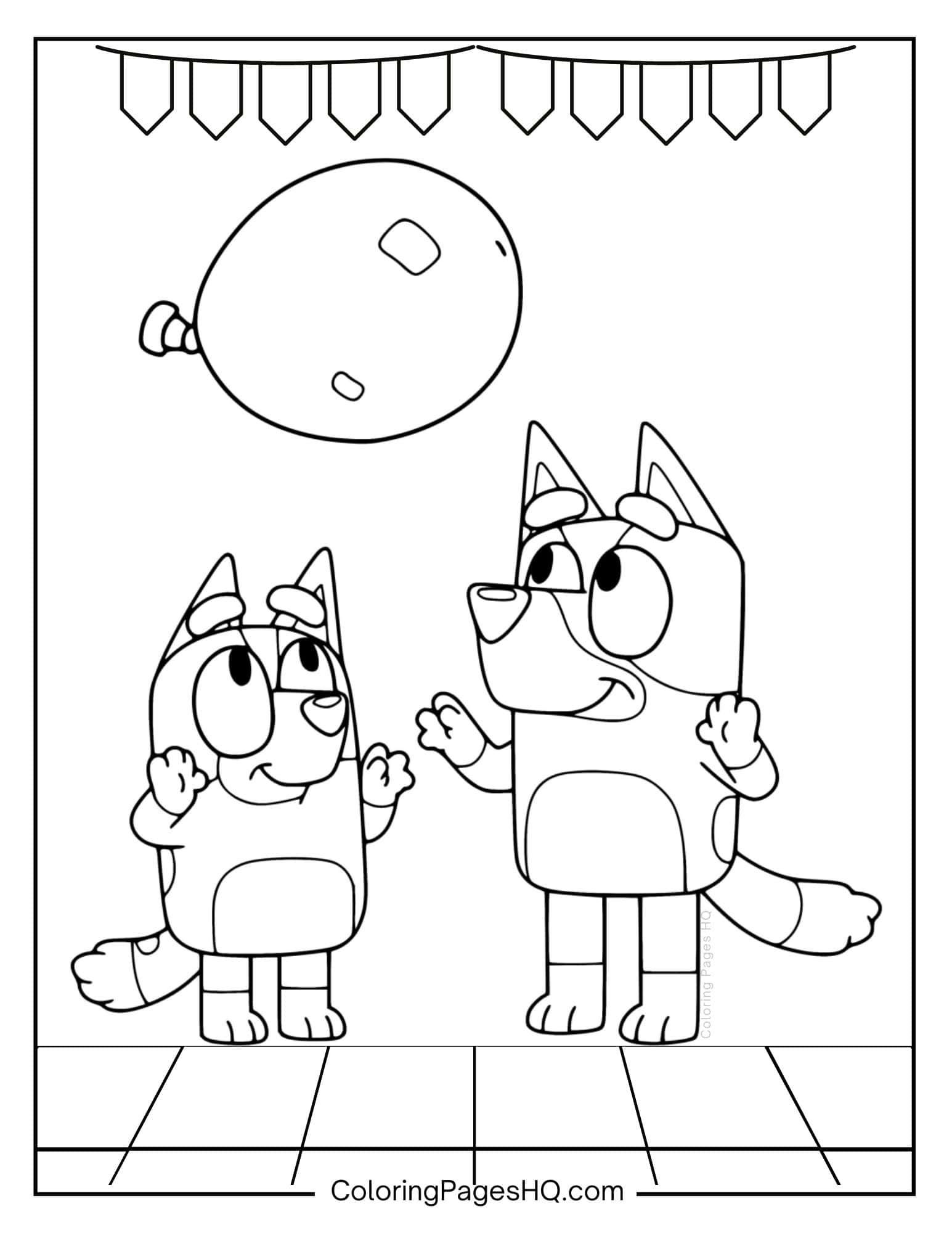 Cute Bluey Coloring Pages Free PDF Printables fairycoloringpageseasy
