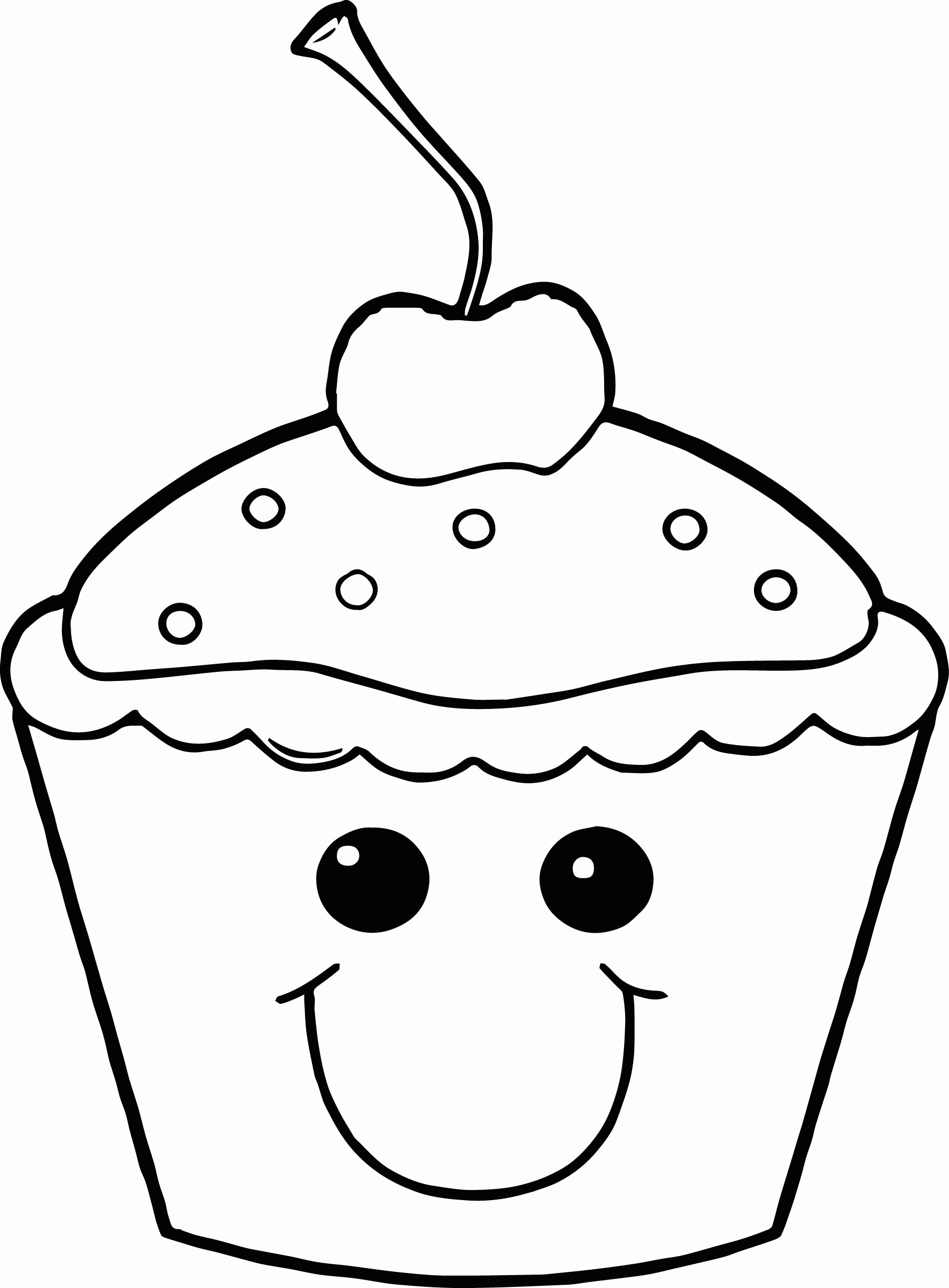 Cute Cupcakes Coloring Pages Coloring Home