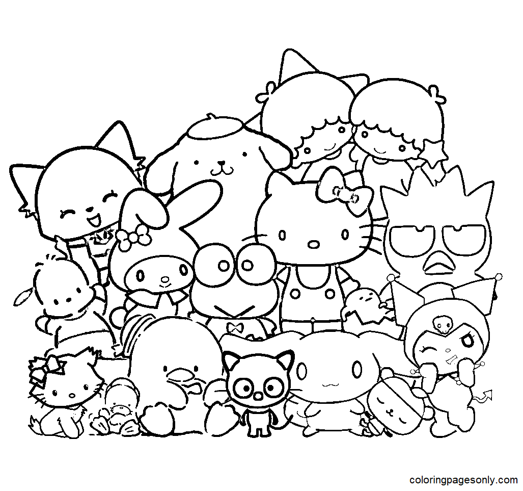 Cute Printable Coloring Pages Sanrio Sanrio Characters Coloring Pages
