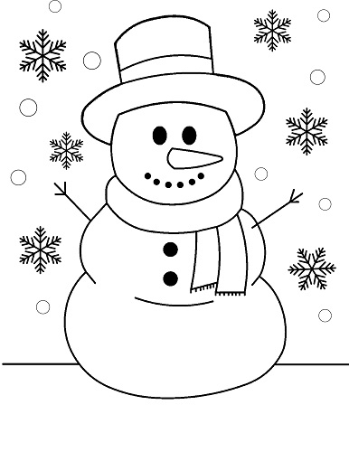 Cute Snowman Christmas Coloring Pages FREE Cenzerely Yours