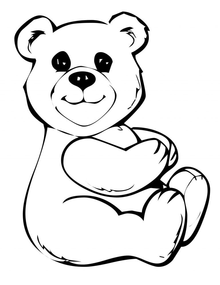 Cute Teddy Bear Coloring Page Free Printable Coloring Pages For Kids