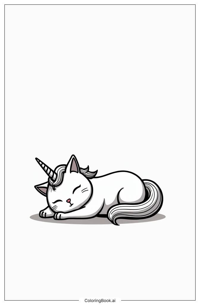 Cute Unicorn Kitty Coloring Pages Printable Infoupdate