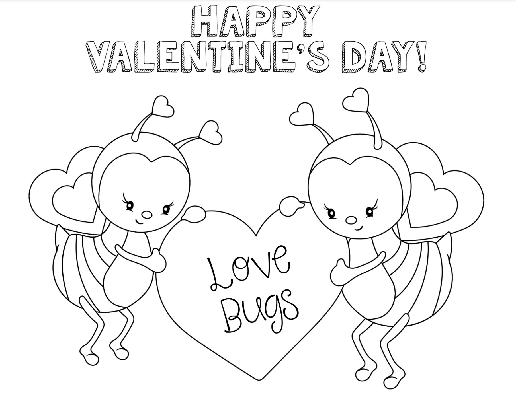 Cute Valentine 39 s Day Coloring Pages For Kids Crazy Little Projects