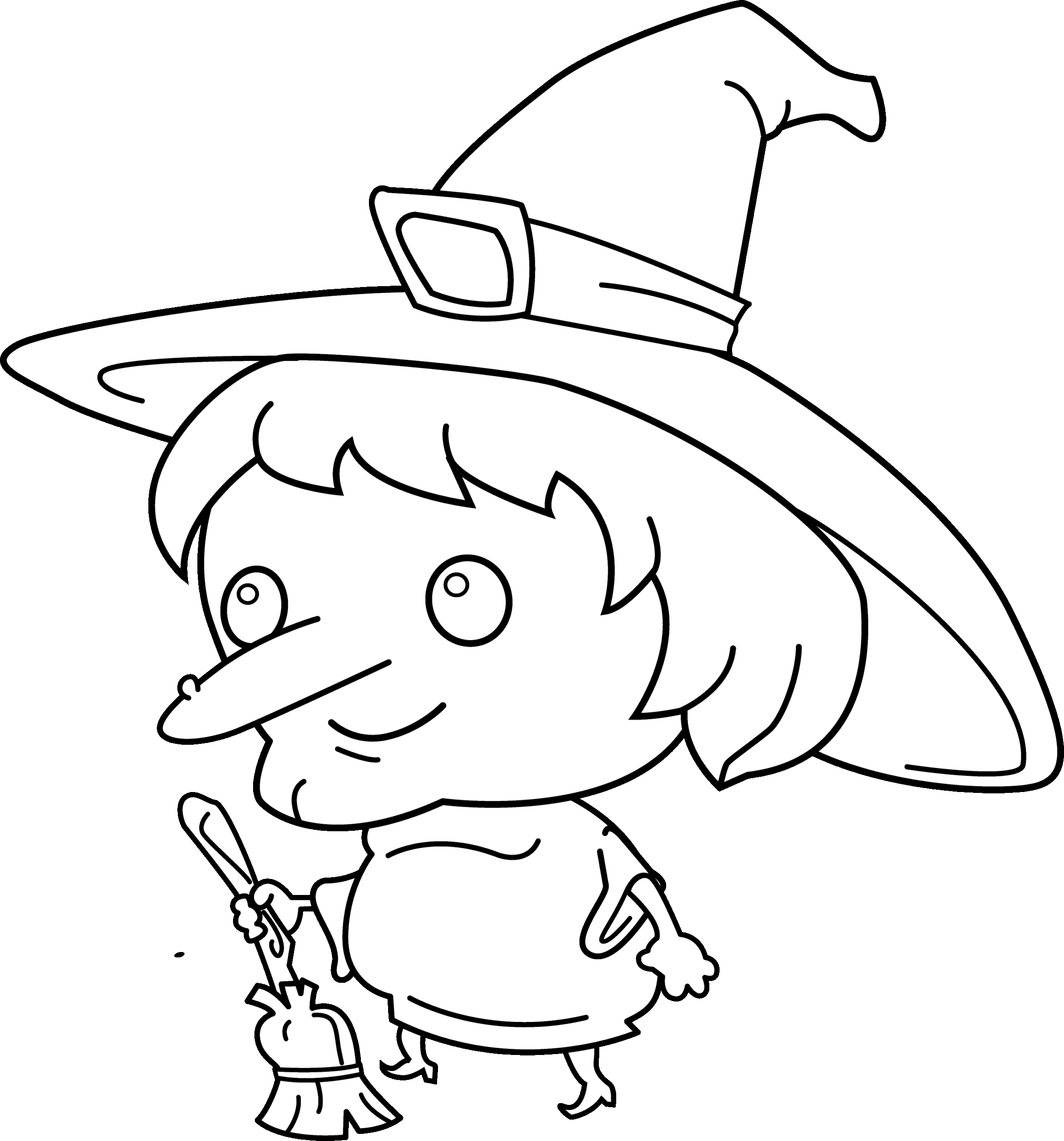 Cute Witches Coloring Pages Coloring Pages