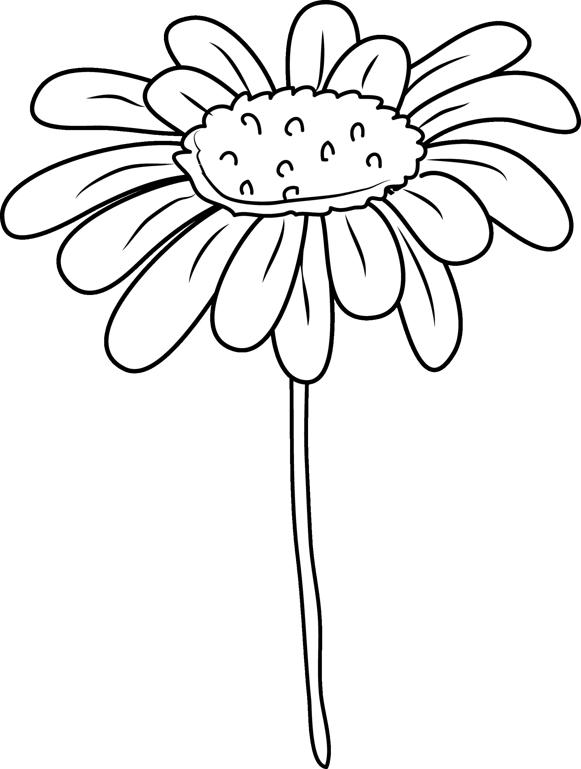 Daisy Flower Coloring Page Free Clip Art