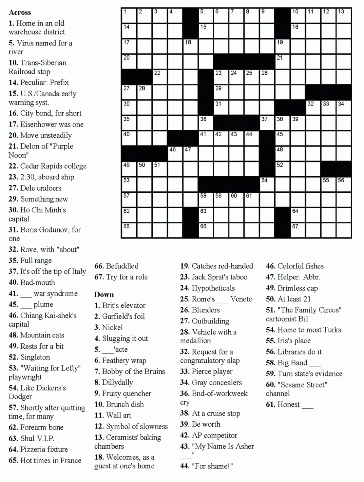 Dell Easy Crossword Puzzles Printable Sally Crossword Puzzles