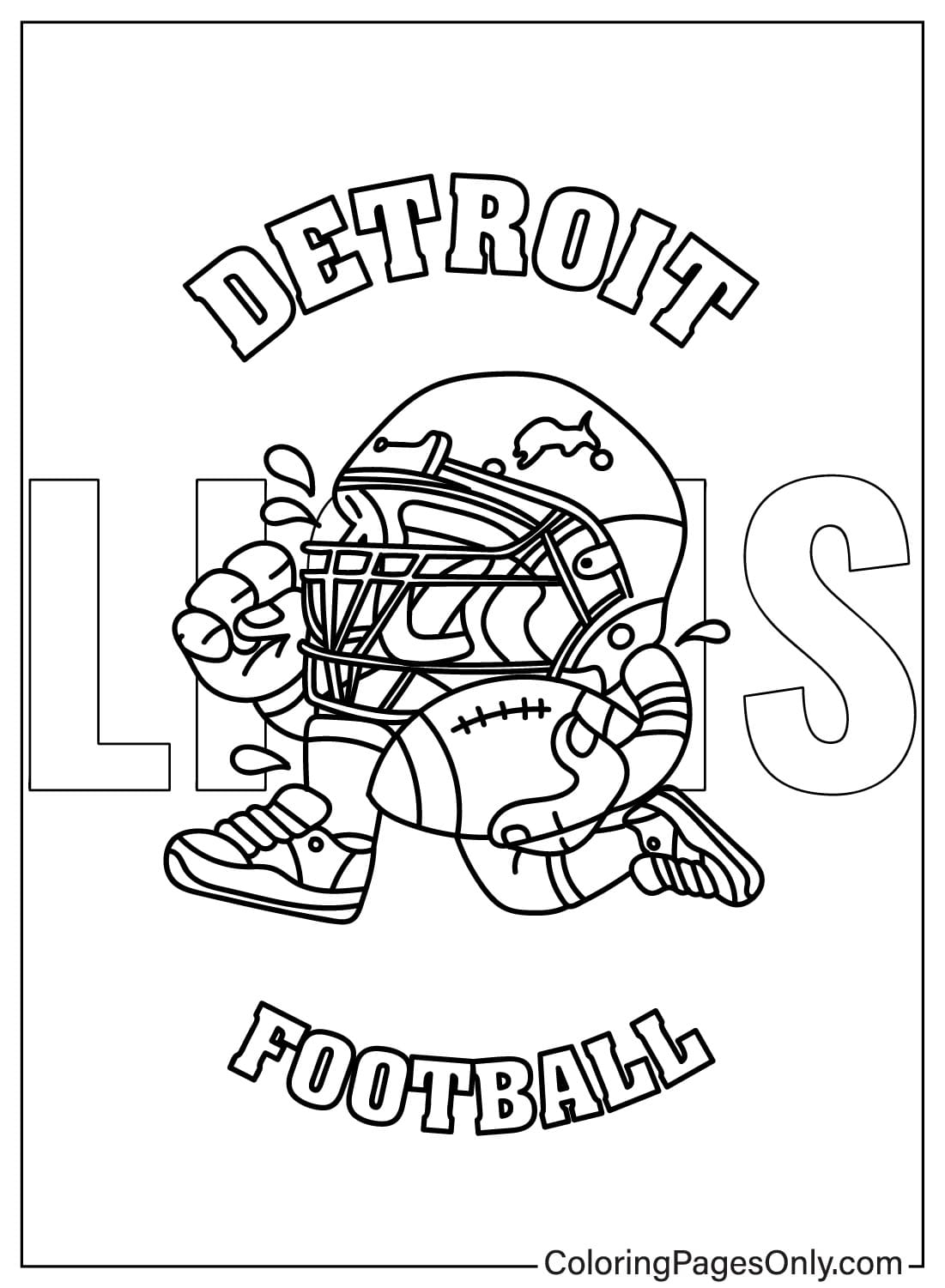 Detroit Lions Coloring Page Free Free Printable Coloring Pages