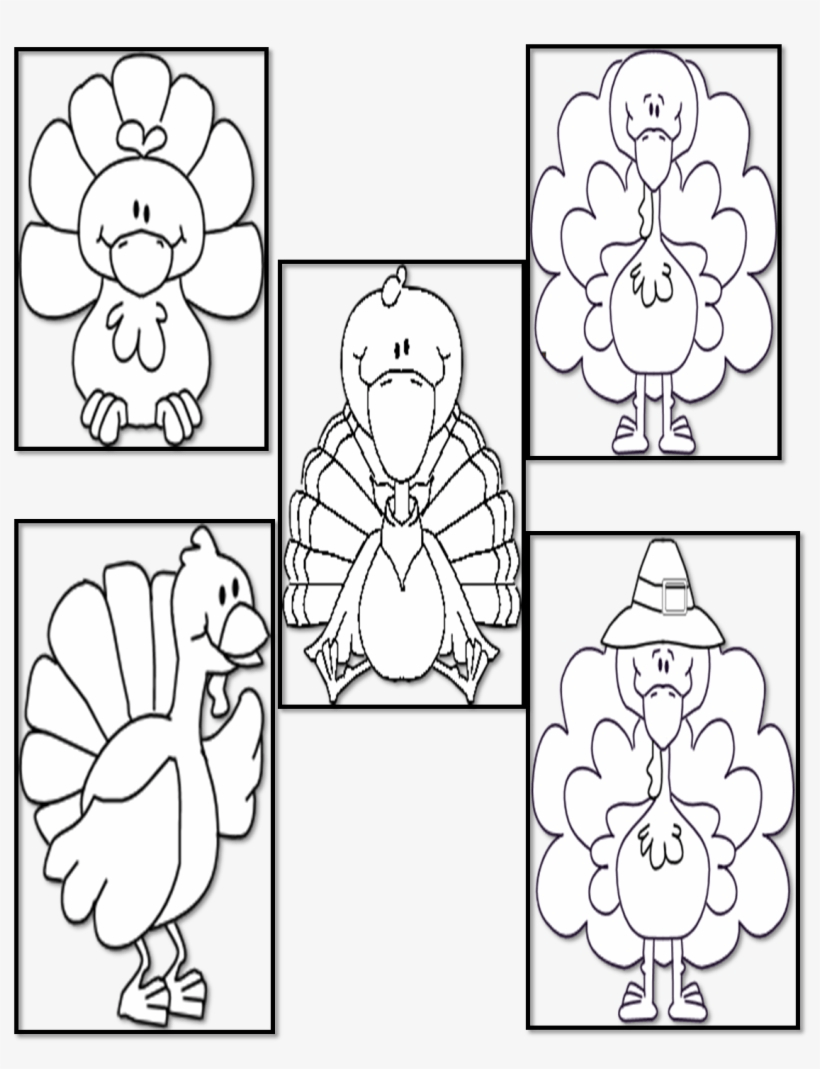 Different Animal Puppets Coloring Pages Five Little Turkeys Printables 