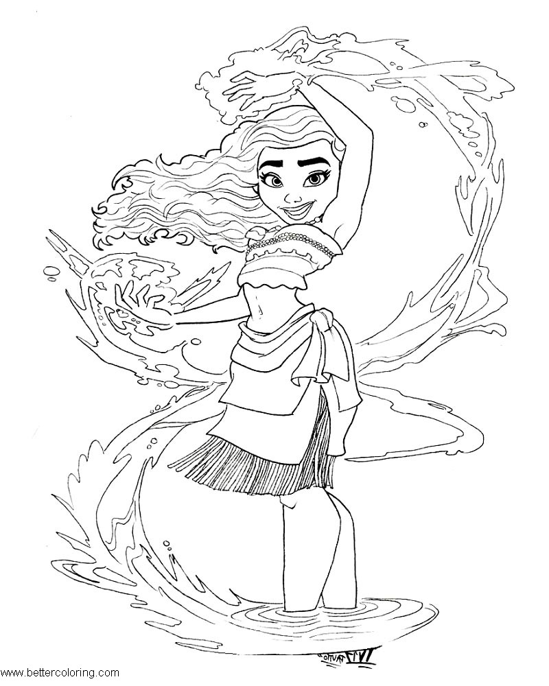 Disney Moana Coloring Pages By TobyVespa Free Printable Coloring Pages