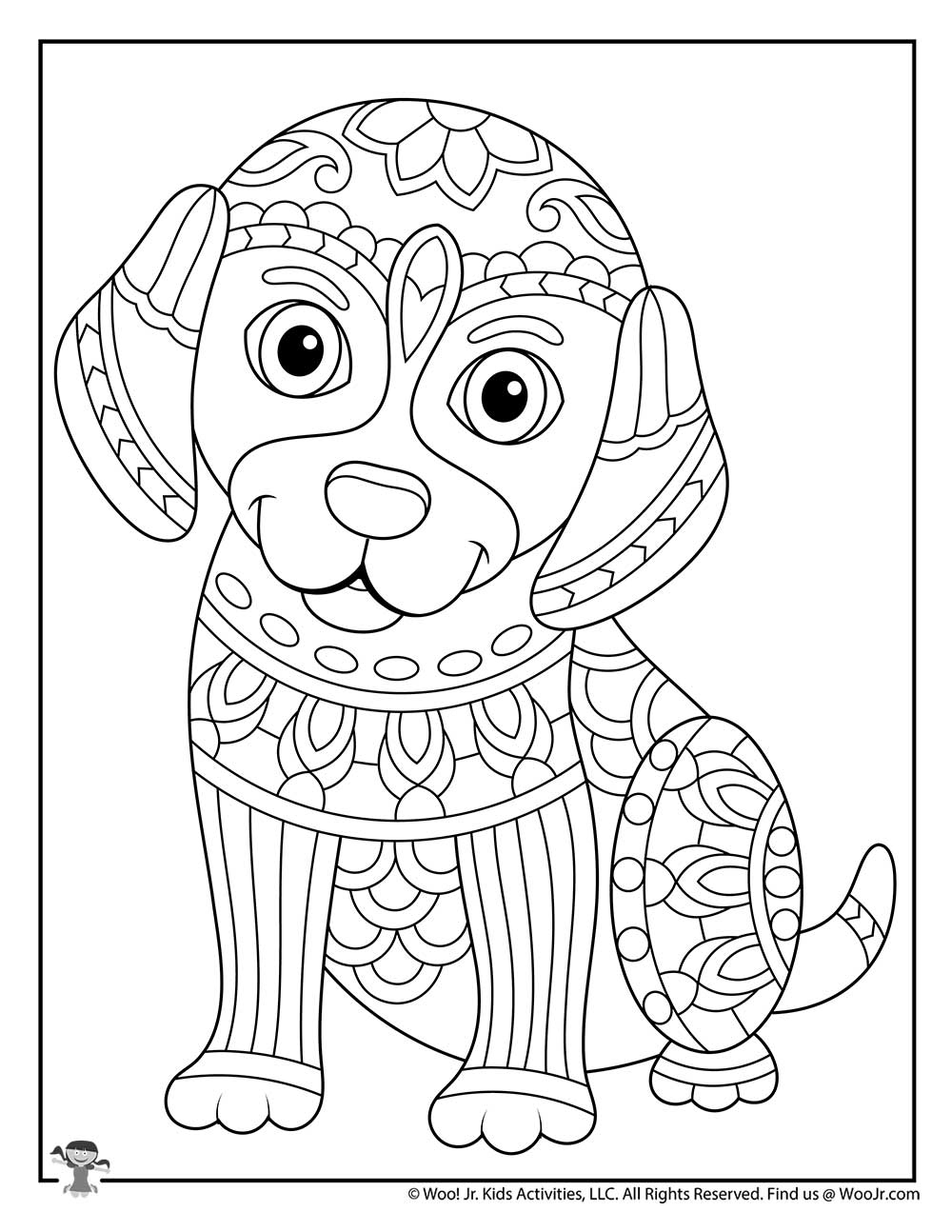 Dog Adult Animal Coloring Pages Free Printable Coloring Pages