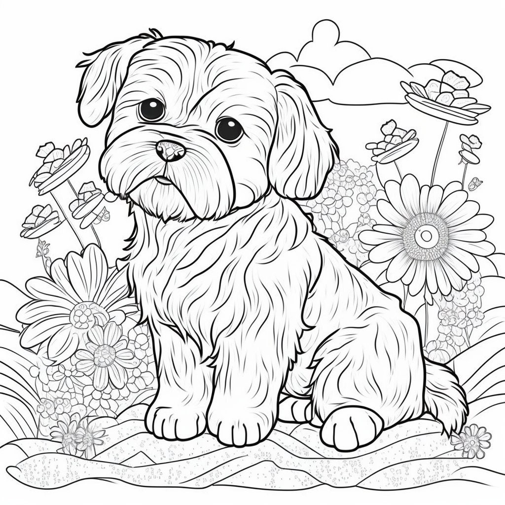 Dog Coloring Pages Realistic Puppy Coloring Pages Dog Vrogue co