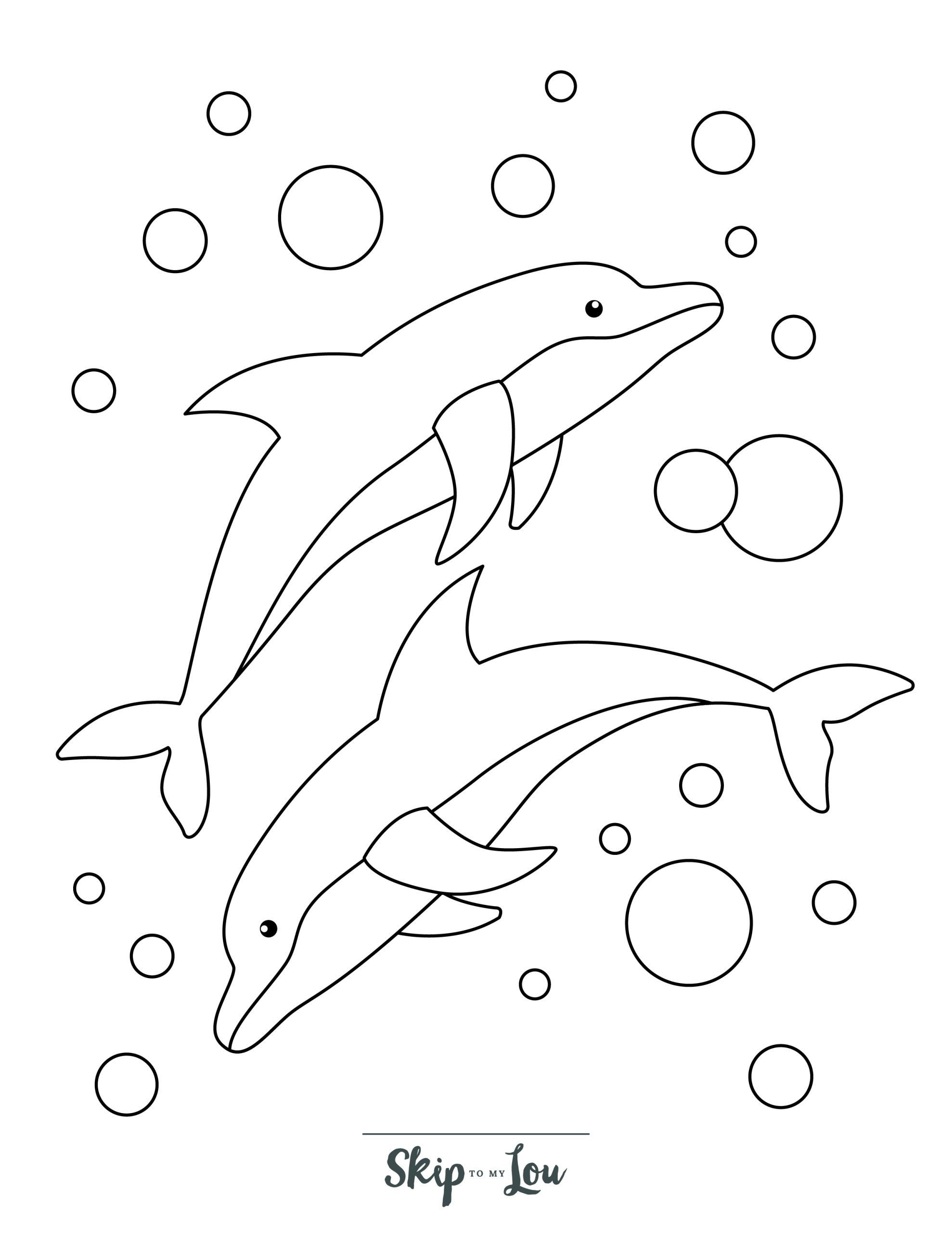 Dolphin Coloring Pages Free Printables Skip To My Lou
