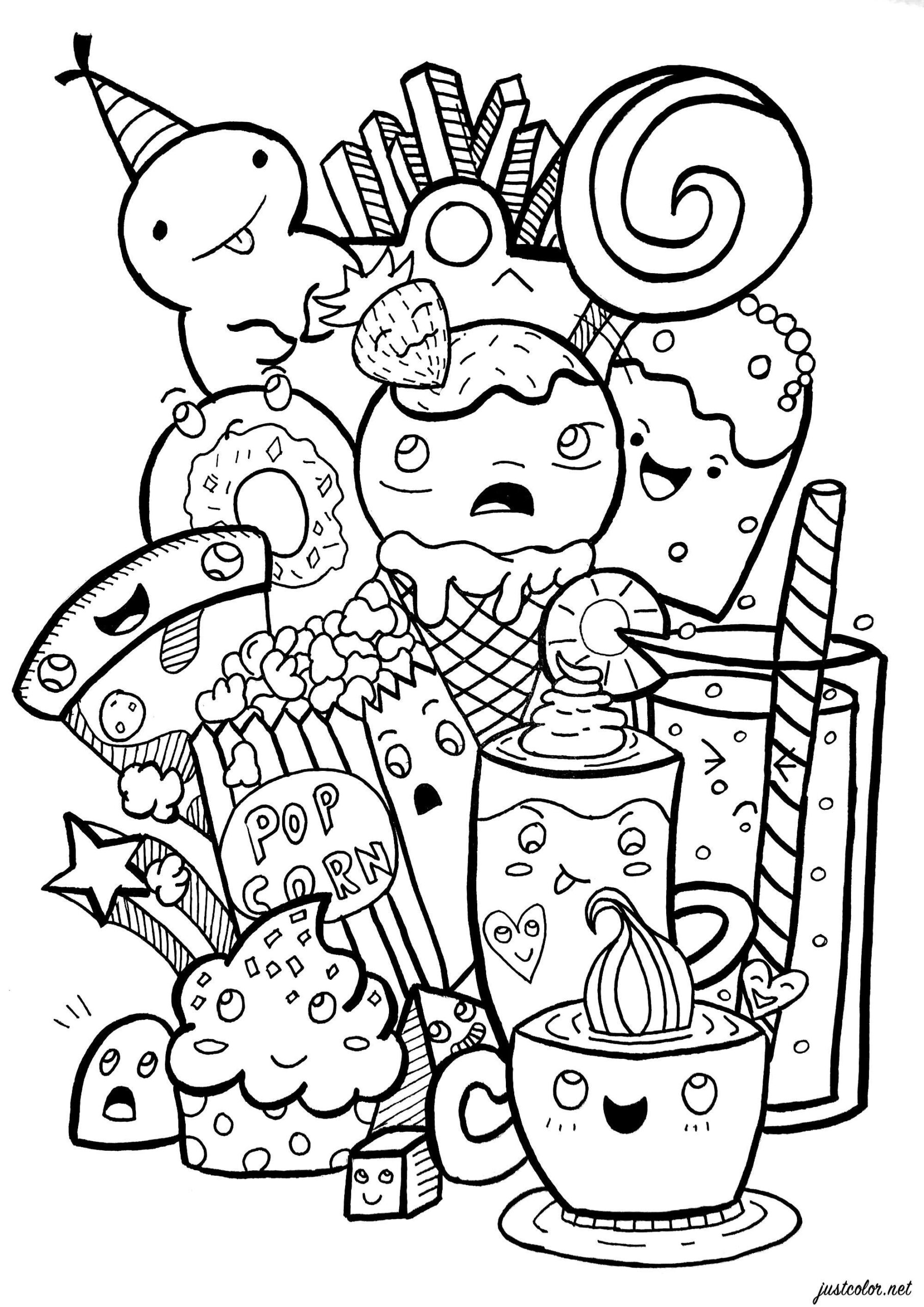 Doodle Coloring Pages Free Printable Cute Coloring Pages