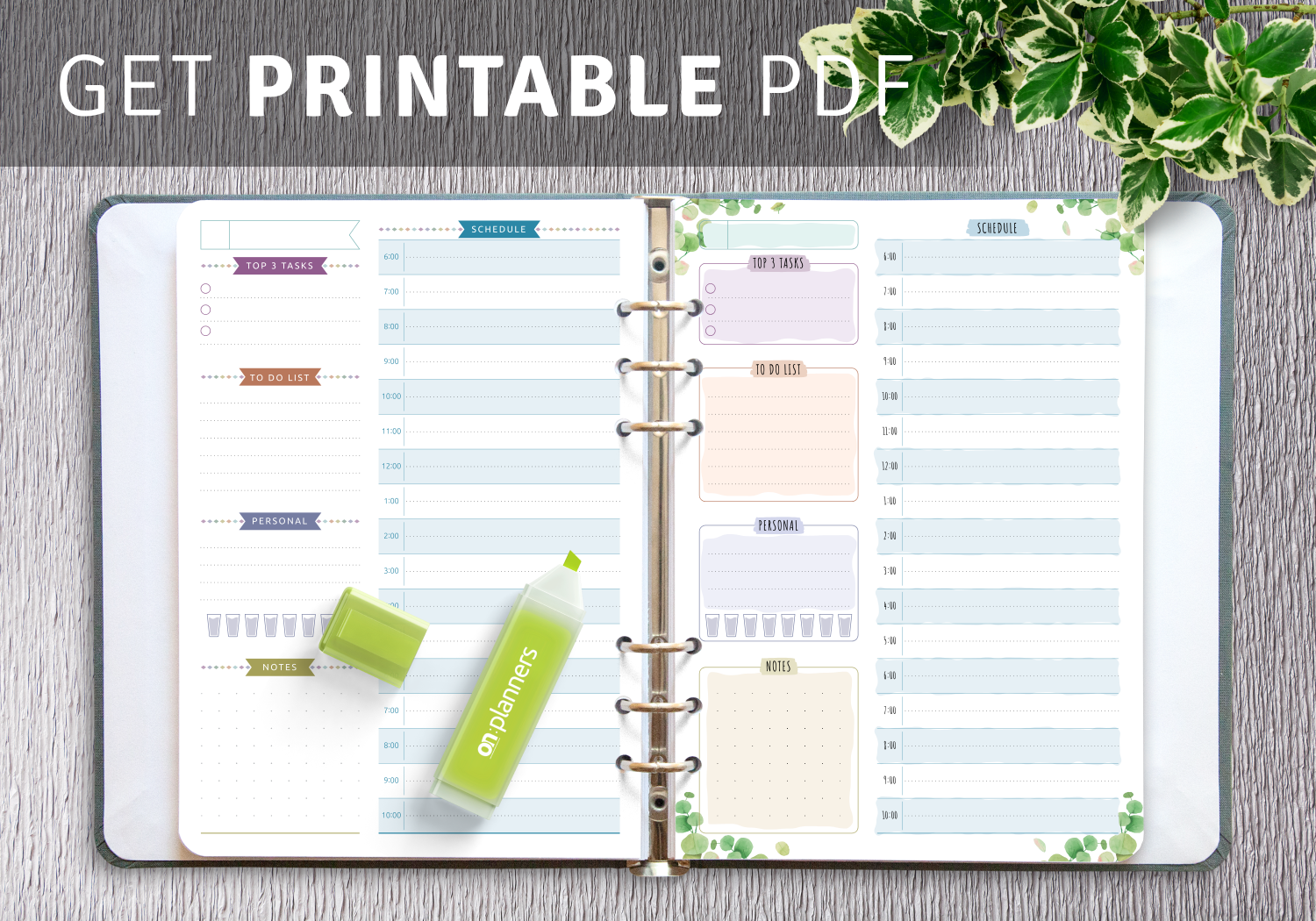 Download 500 Free Printable Planner Templates