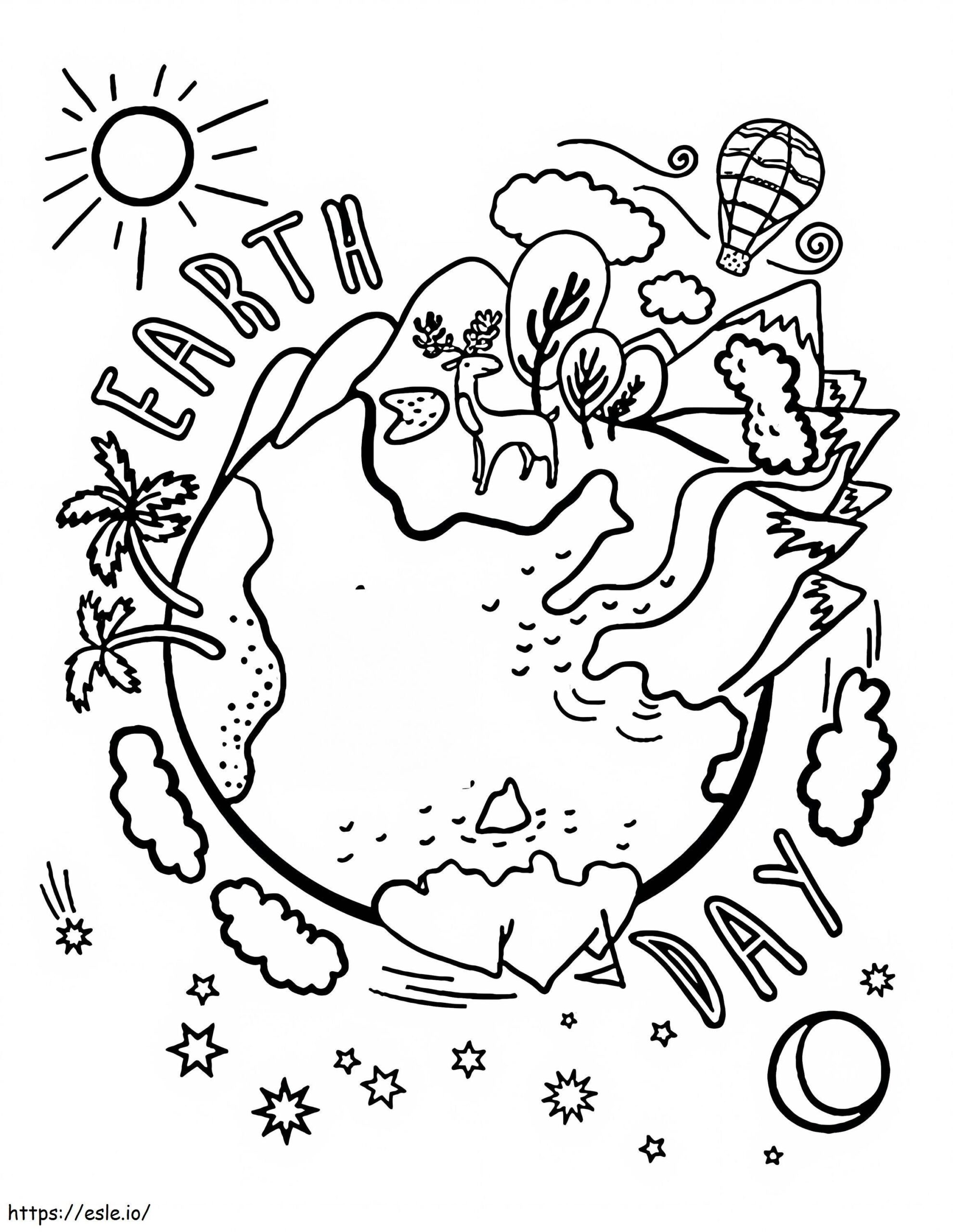 Earth Day 4 Coloring Page