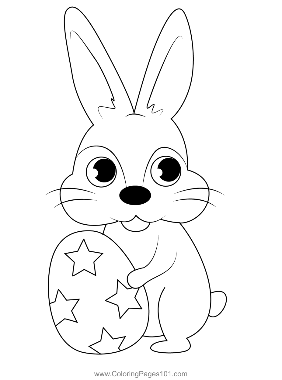 Easter Bunny Eggs Coloring Pages Coloring Pages