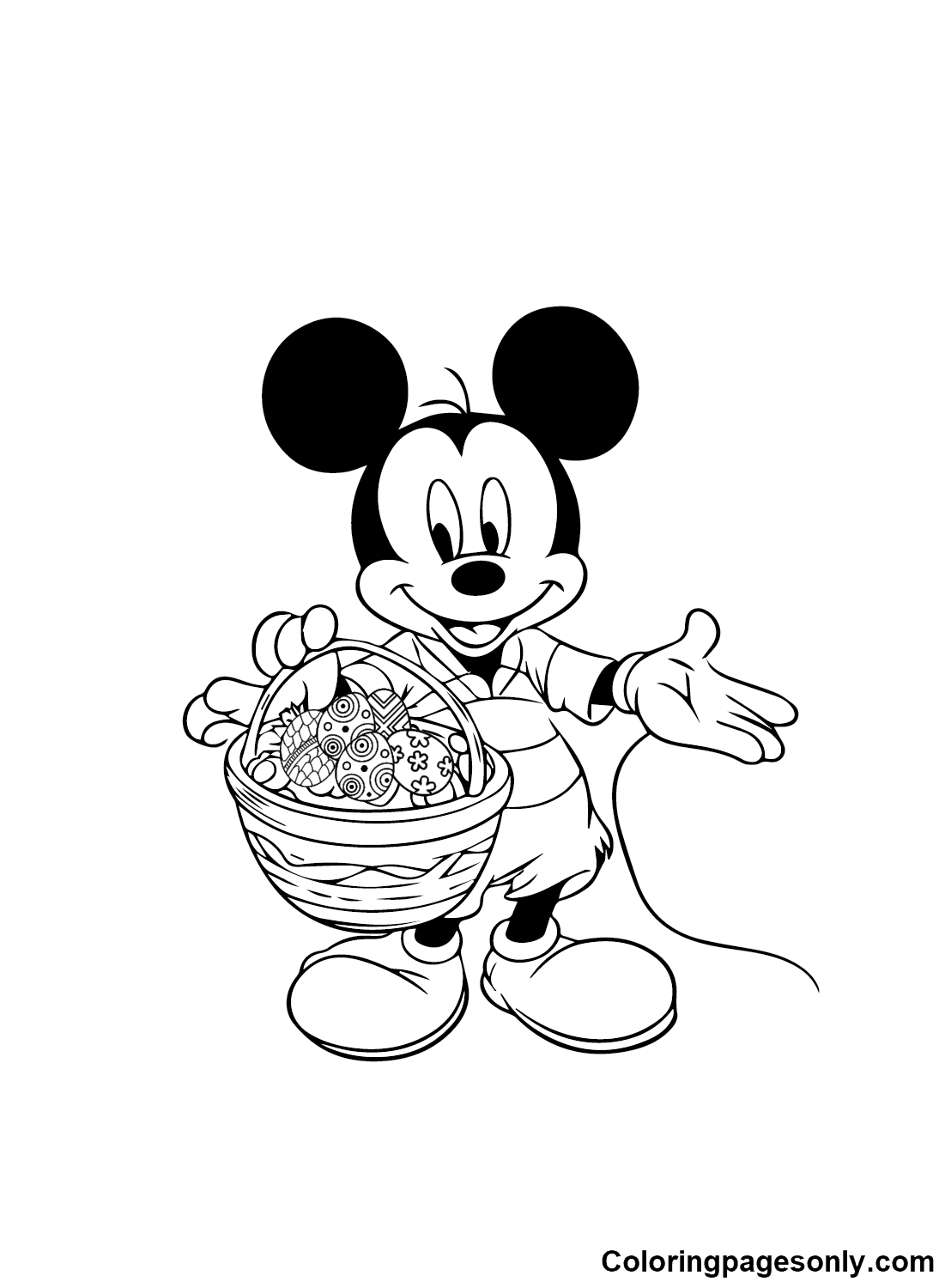 Easter Mickey Mouse Coloring Pages Free Printable Coloring Pages