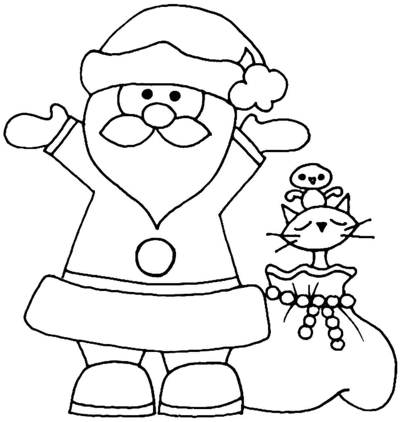 Easy Santa Coloring Pages Gamefromcoloring