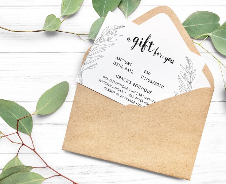 Editable Gift Certificate Template Gift Card Template Gift Voucher 