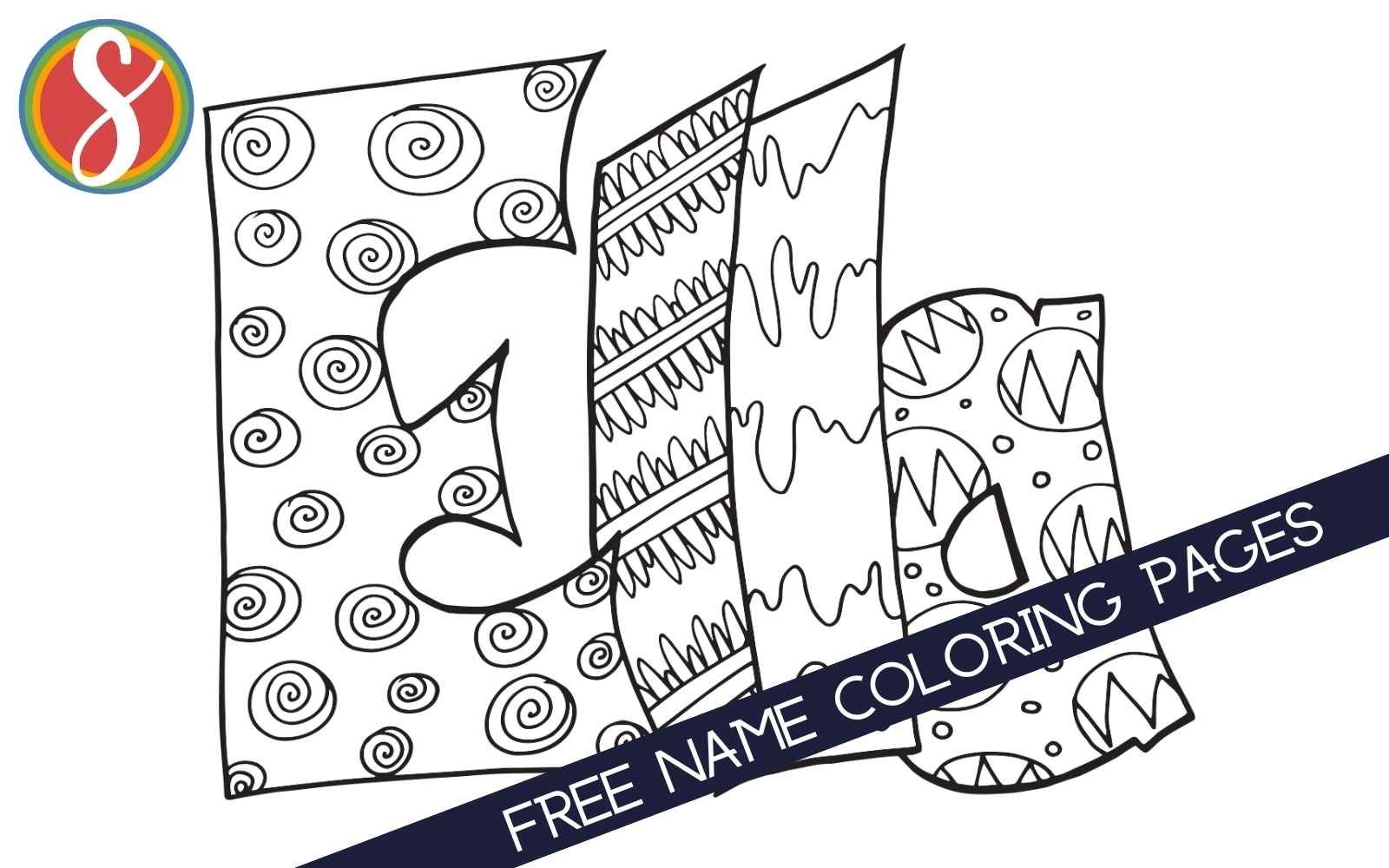 Editable Name Coloring Pages Free Fun For Kids