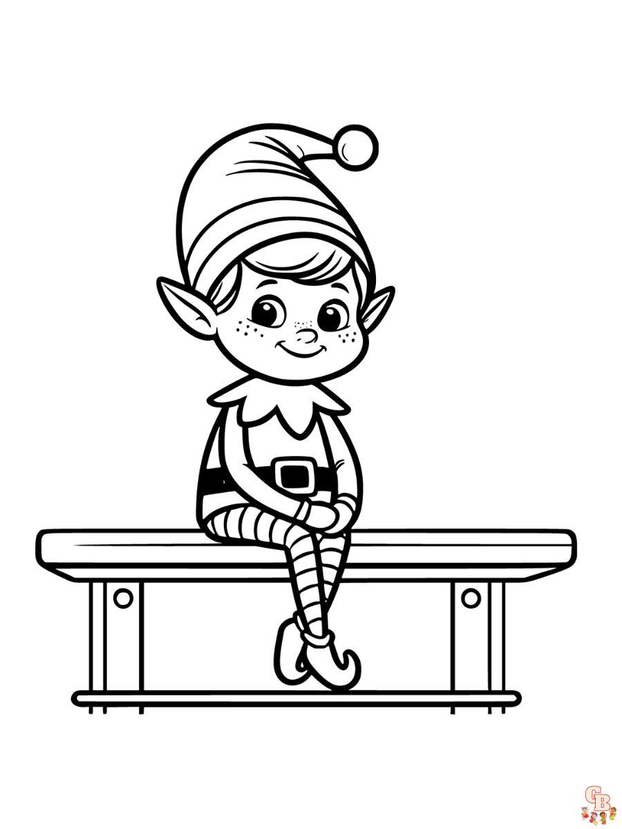 Elf Shelf Coloring Pages Coloring Pages
