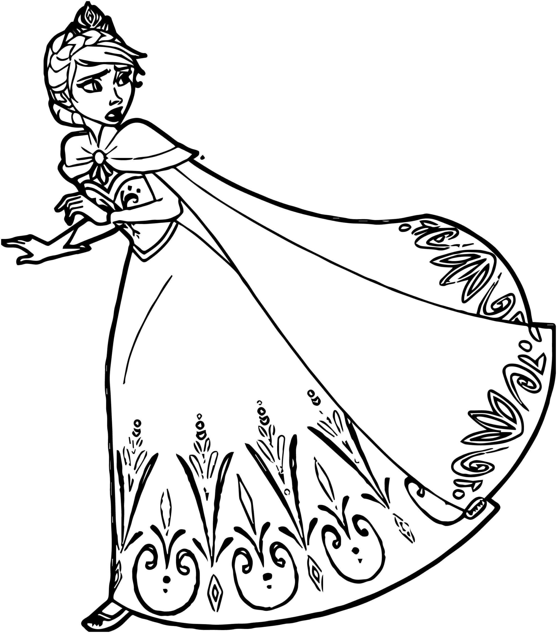 Elsa Frozen 1 Coloring Pages