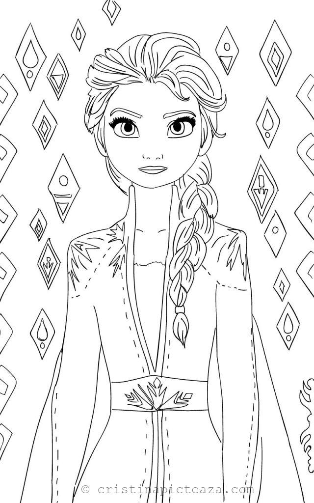 Elsa Frozen 1 Coloring Pages