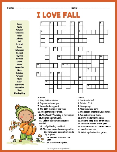 Fall Crossword