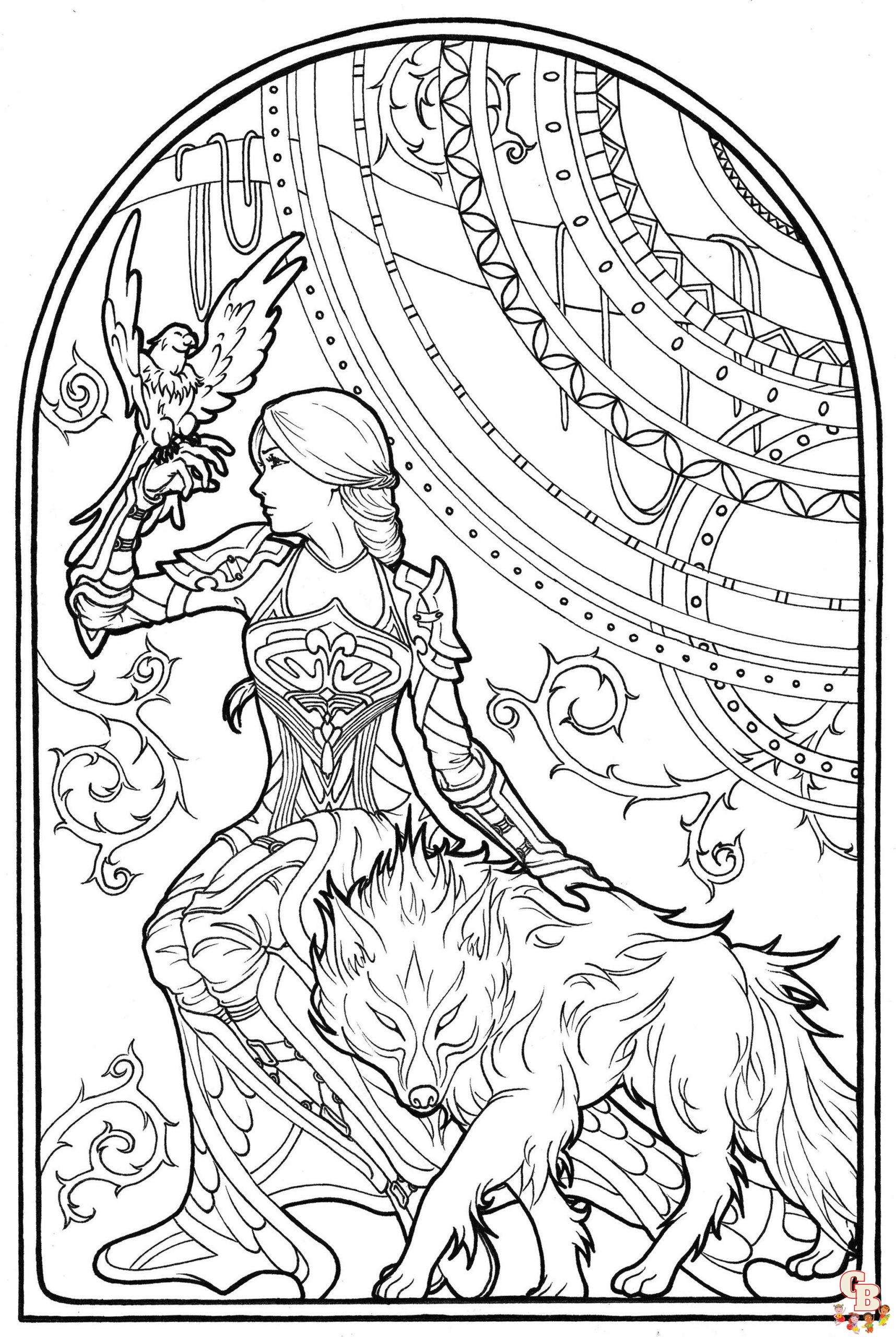 Fantasy Coloring Pages Printable And Free Coloring Sheets