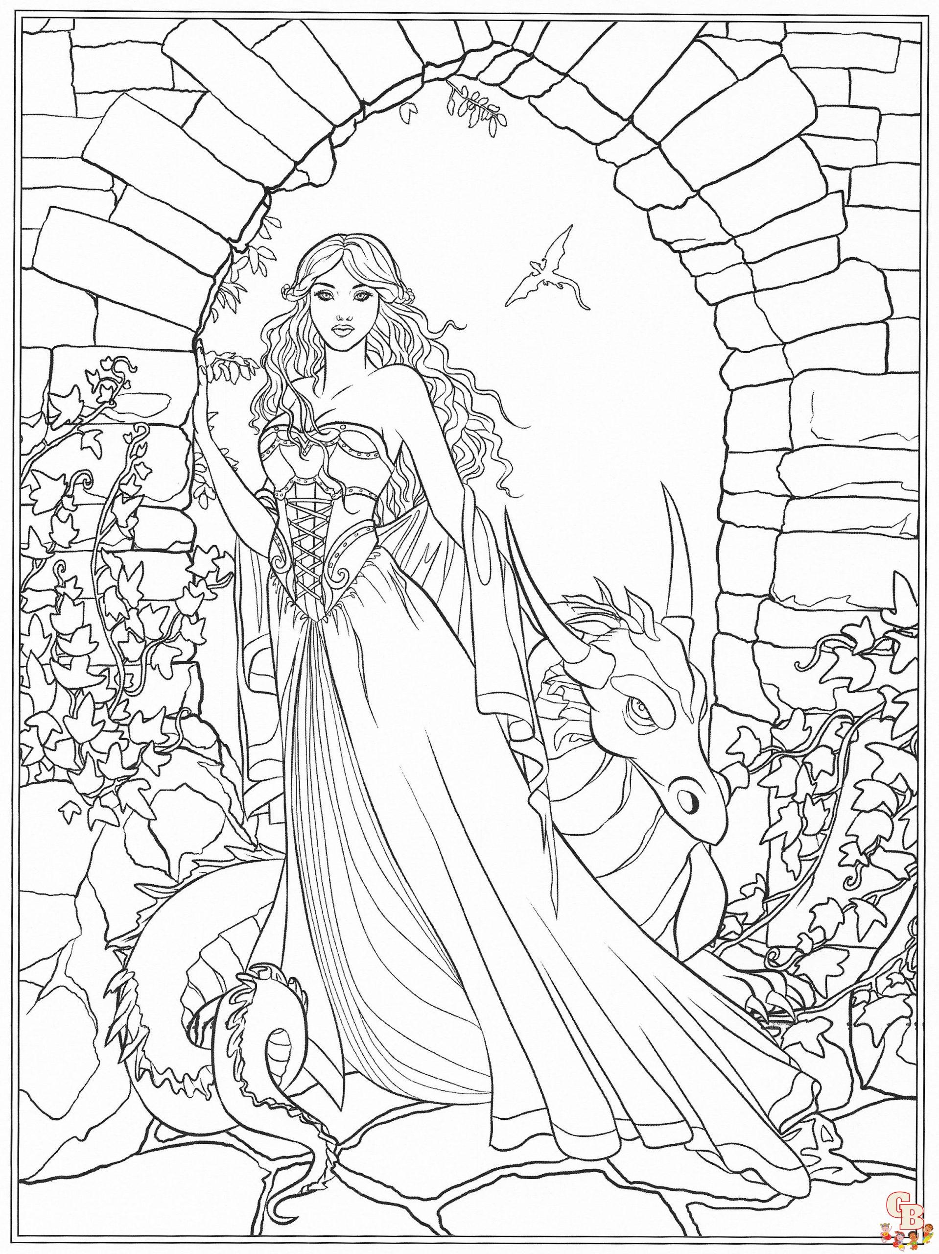 Fantasy Coloring Pages Printable And Free Coloring Sheets