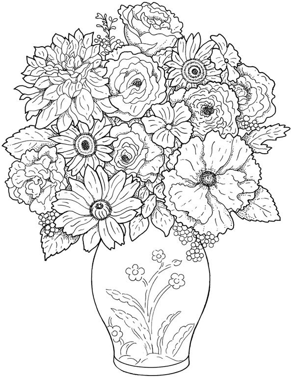 Flower Coloring Pages For Adults Best Coloring Pages For Kids