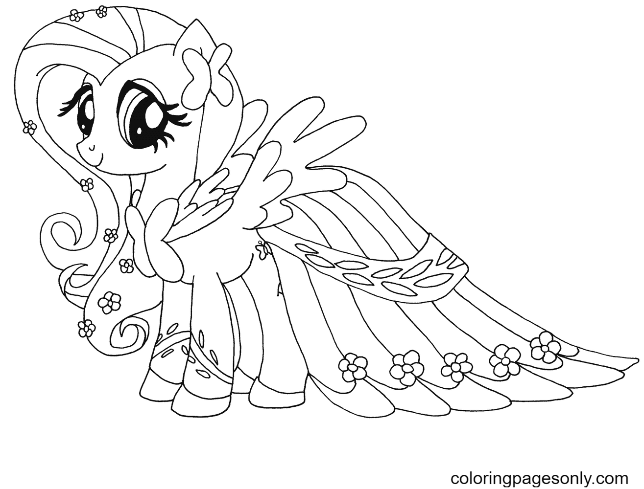 Fluttershy My Little Pony Free Coloring Pages My Little Pony Coloring 