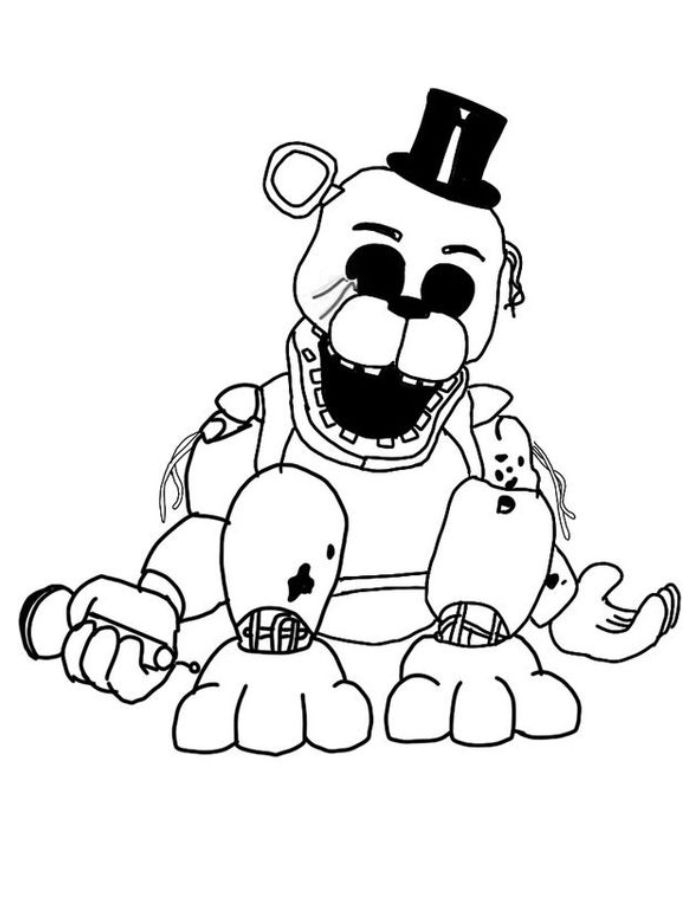 FNAF Coloring Pages Free Printable PDF 