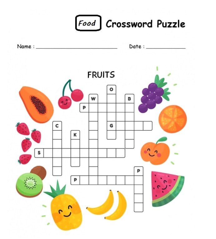 Food Crossword Puzzles Free Download Free Download And Print For You 