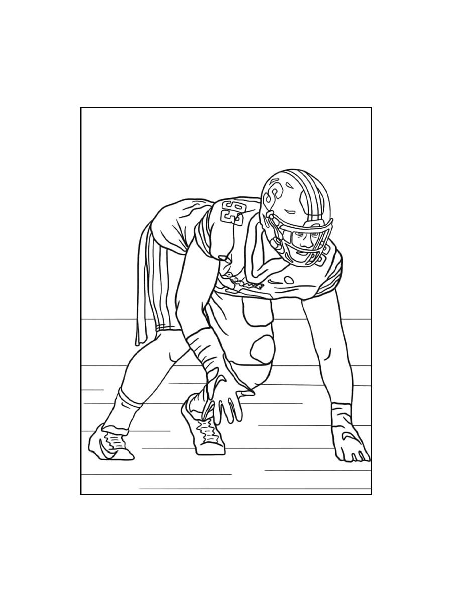 Football Player Coloring Pages