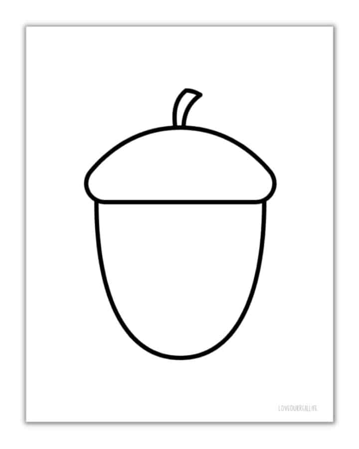 Free Acorn Template Printables Acorn Shapes For Crafts Love Our 