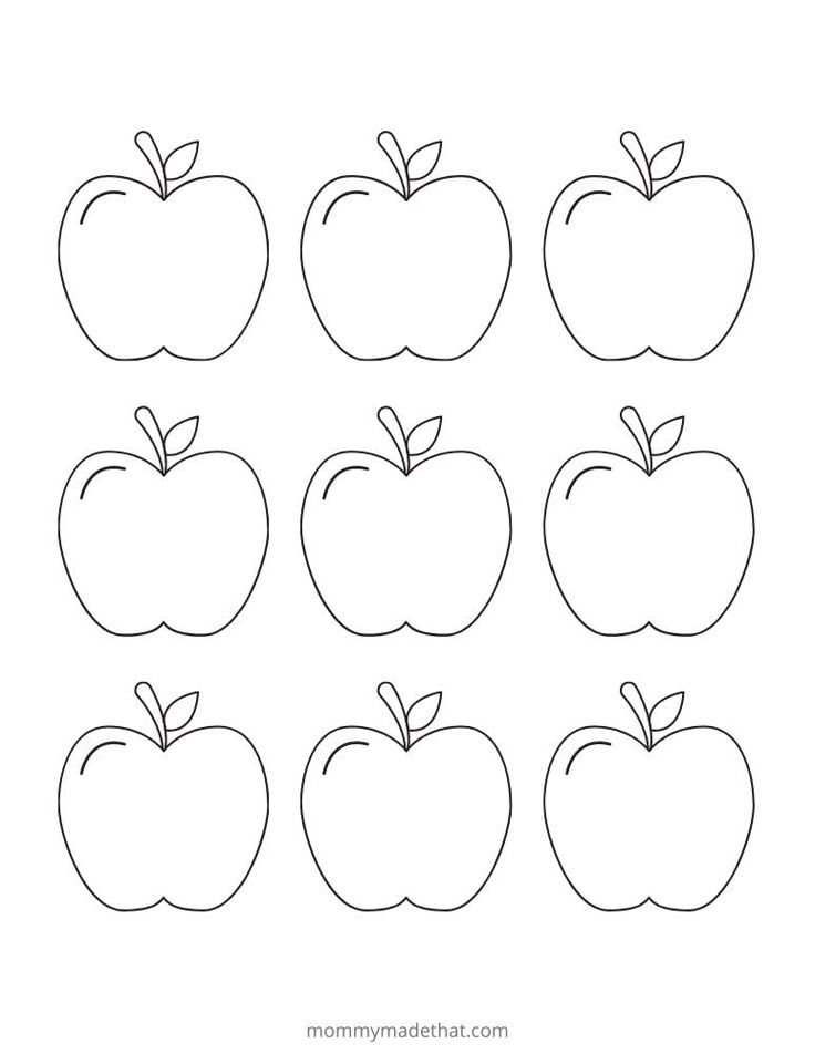 Free Apple Template For Fall Crafting Fun
