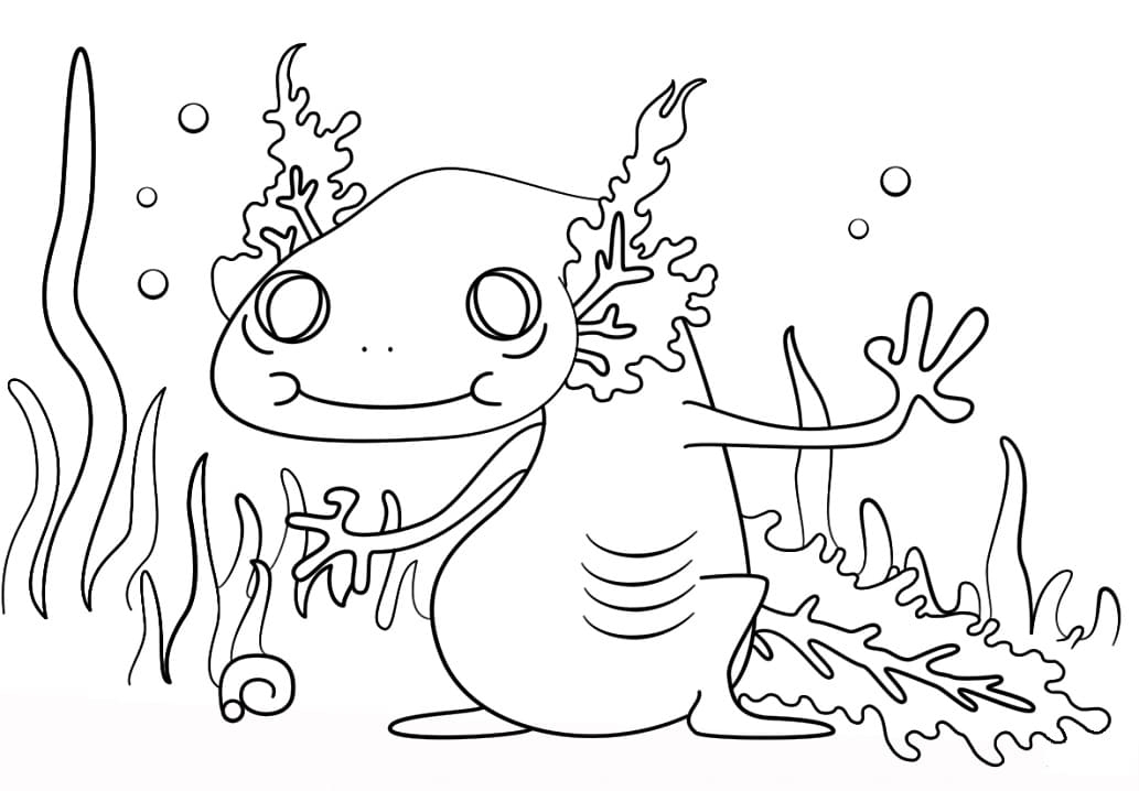 Free Axolotl Coloring Page Free Printable Coloring Pages For Kids
