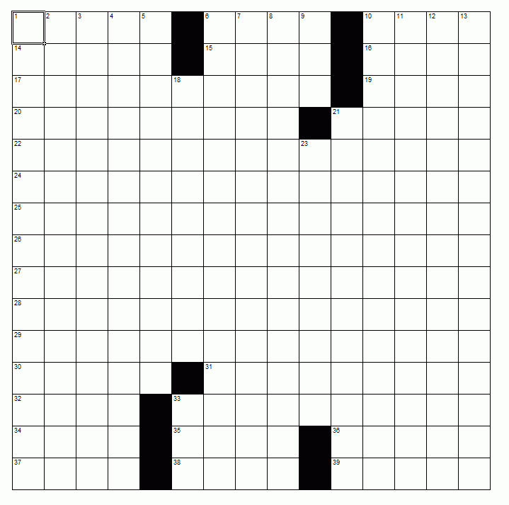 Free Blank Crossword Puzzle Template ClipArt Best