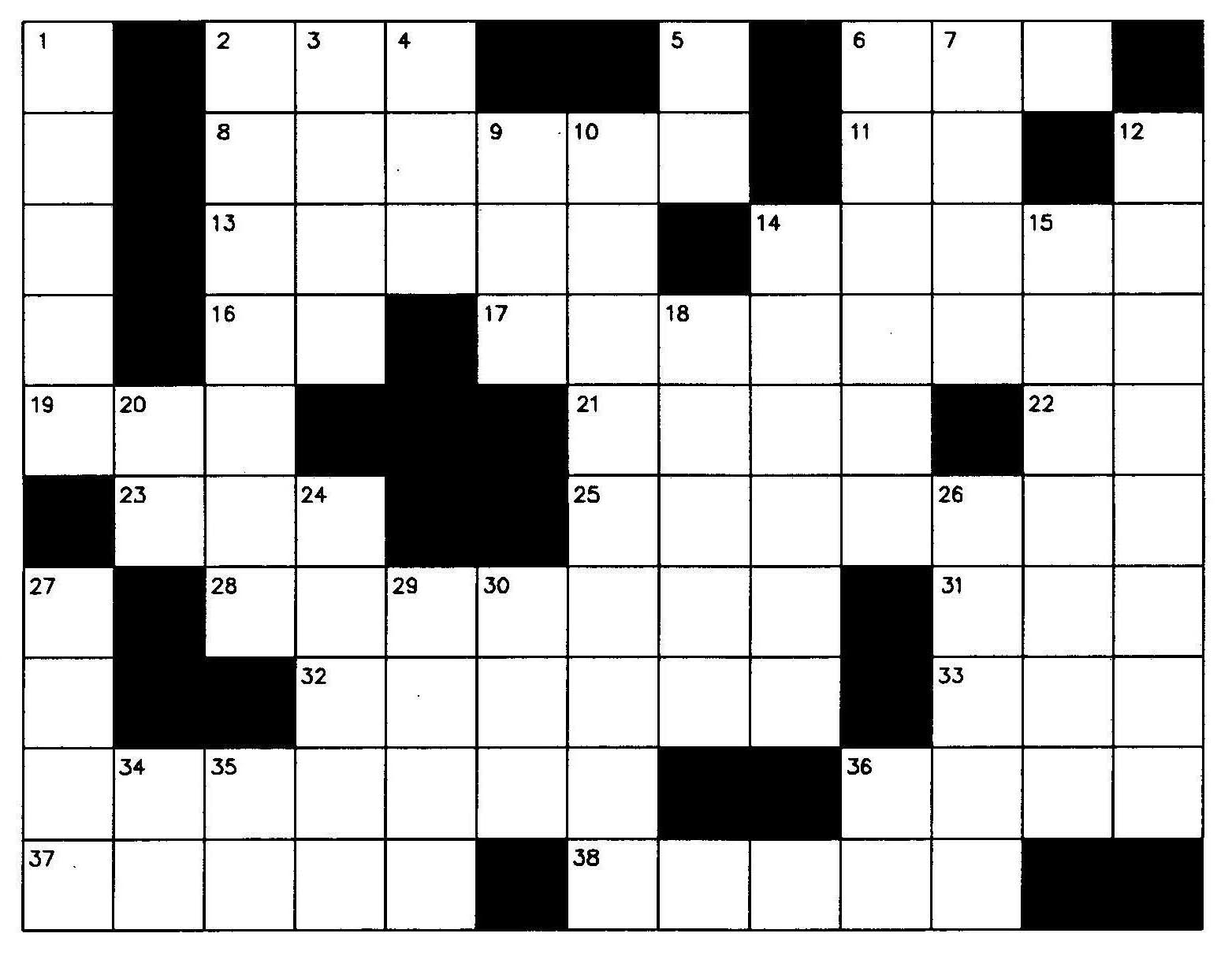 Free Blank Crossword Puzzle Template Printable Printable Templates