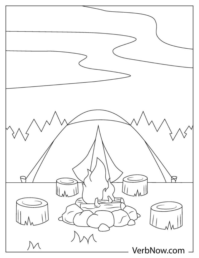 Free CAMPING Coloring Pages For Download Printable PDF 