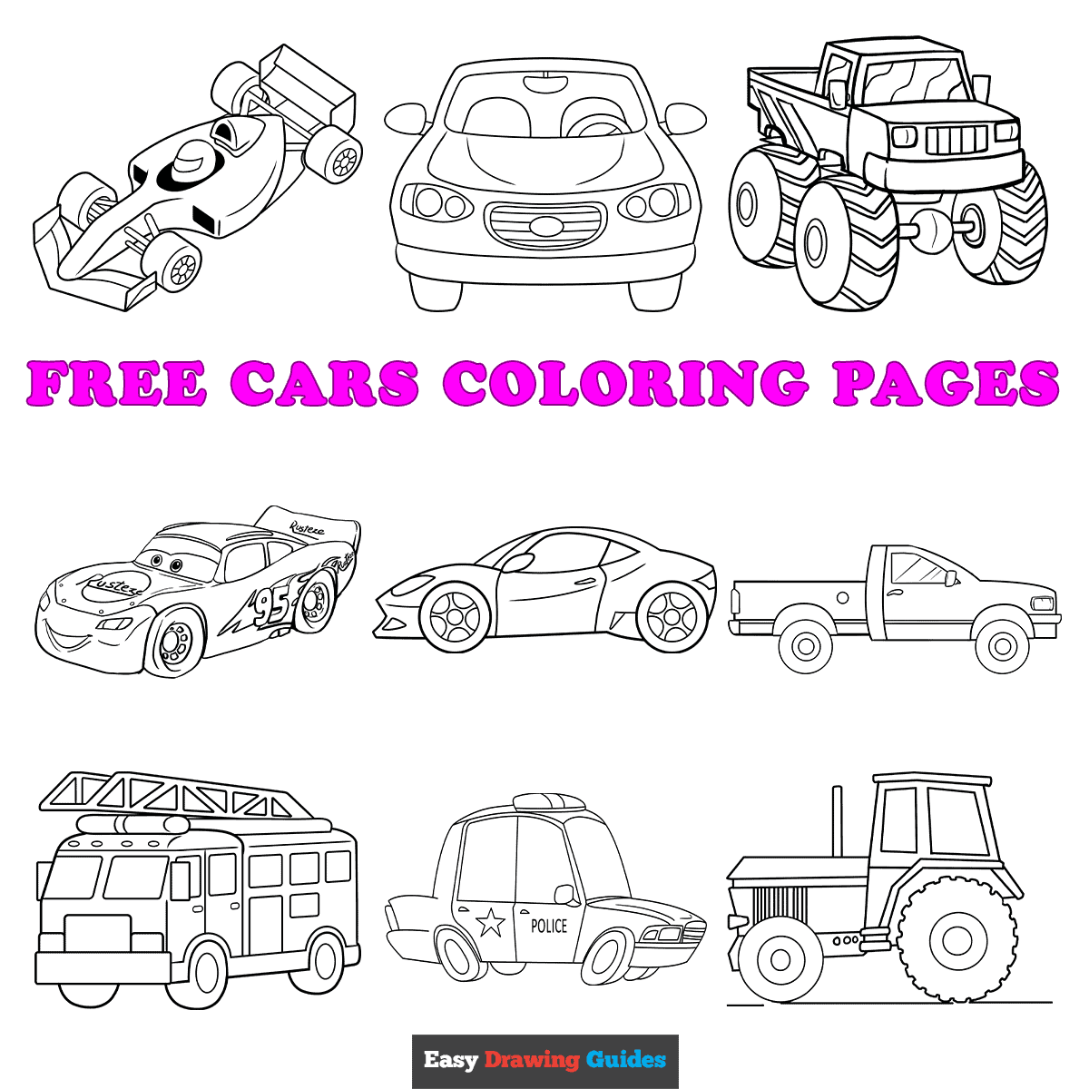 Free Cars Coloring Pages For Kids