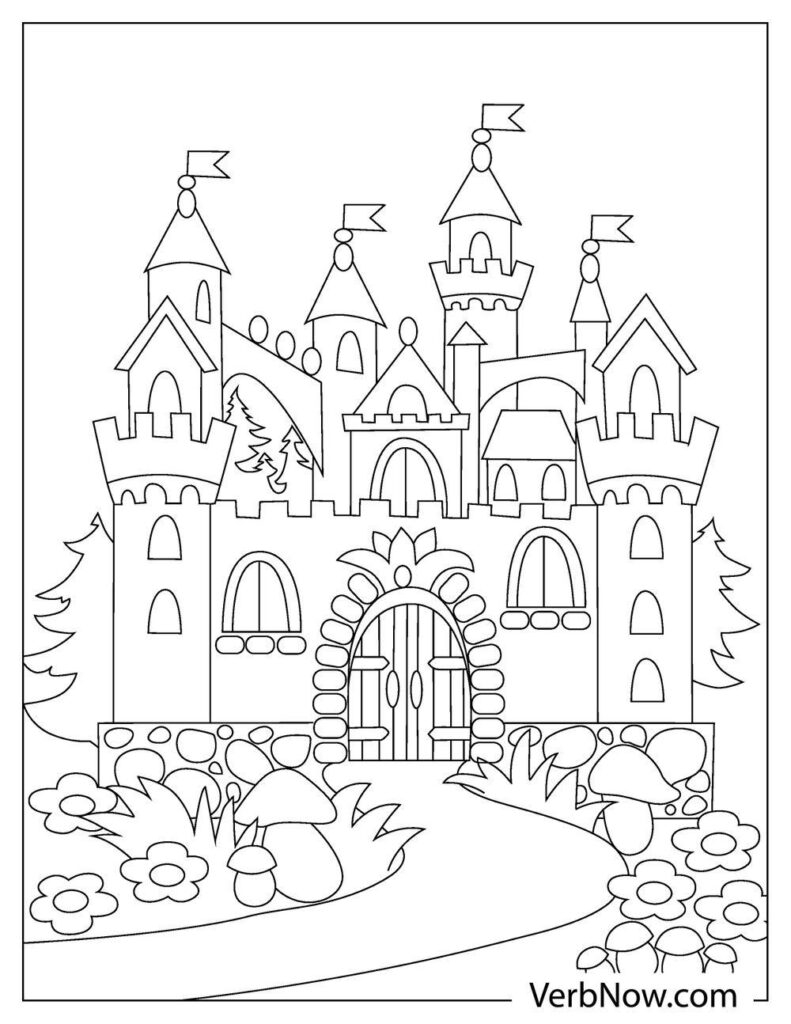 Free CASTLE Coloring Pages Book For Download Printable PDF VerbNow