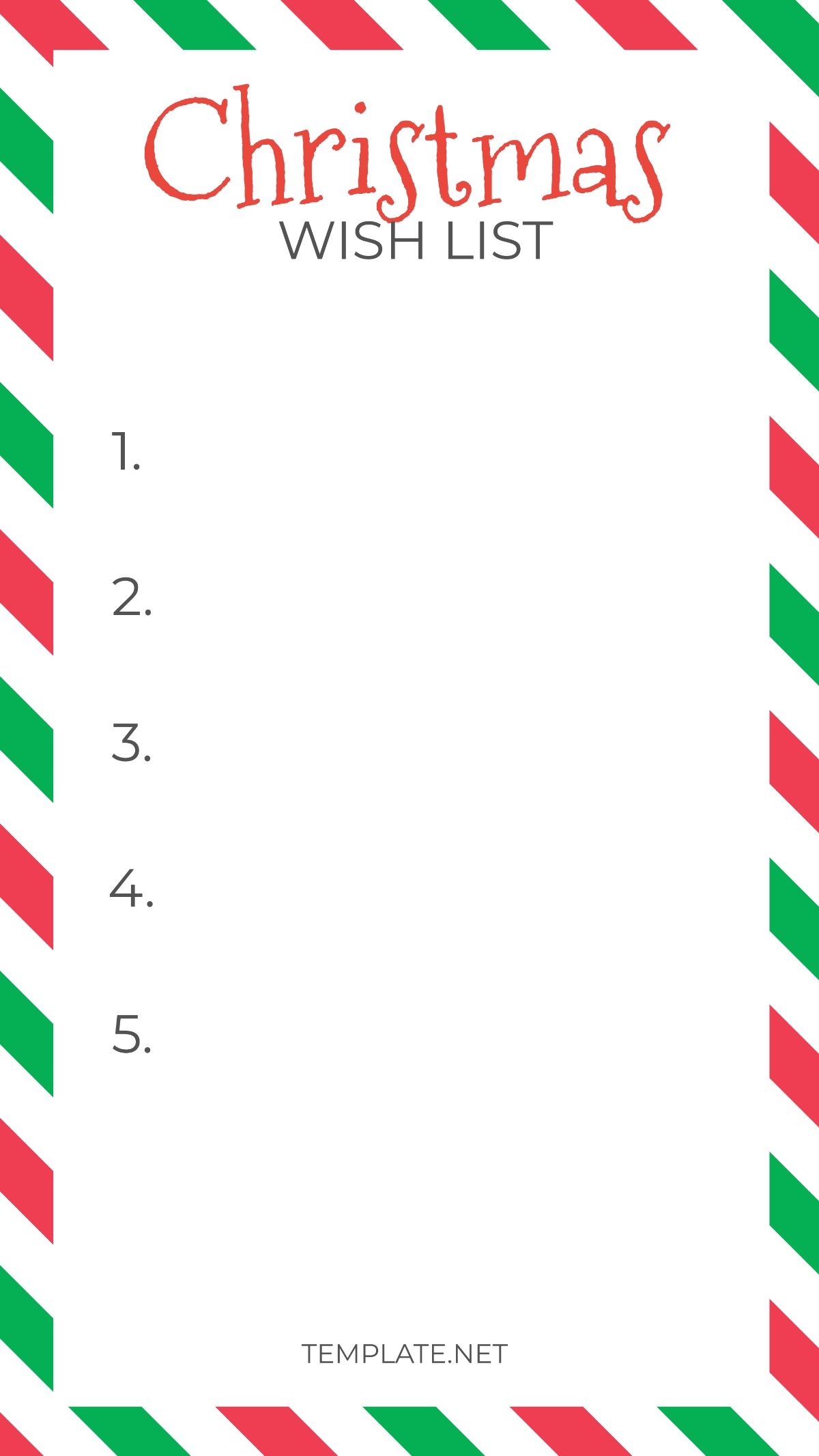 Free Christmas List Templates Editable And Printable