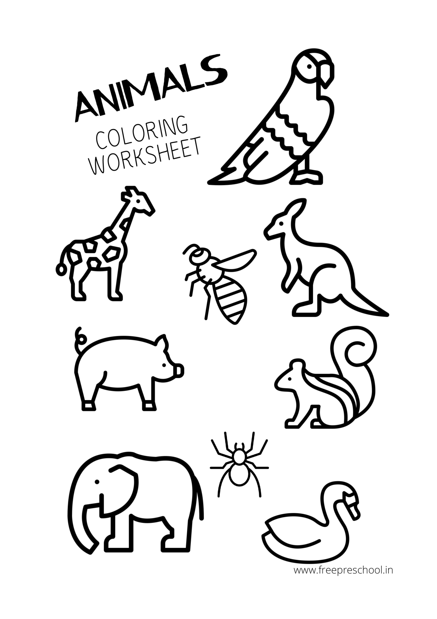 Free Color Sheets Of Animals