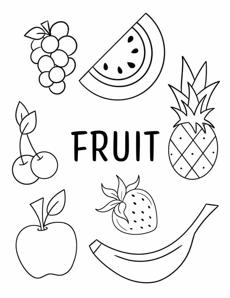Free Coloring Pages A Delicious Journey Through Fruit
