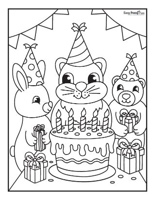 Free Coloring Pages Birthday Party Infoupdate